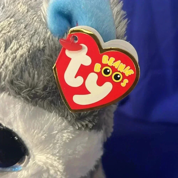 New with tags!! 10 inches tall. TY  - SLUSH  the Husky (Glitter Eyes) 💙 - Picture 6 of 9